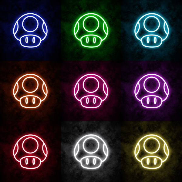 "Super Mushroom" Neon Sign