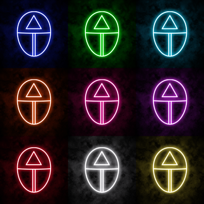 "Triangle Mask" Neon Sign