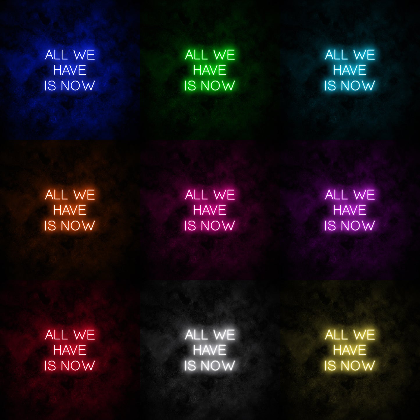 "All we have is now" Neon Sign