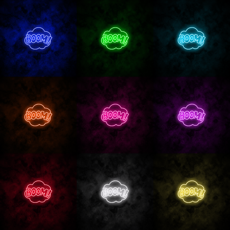 "Boom" Neon Sign