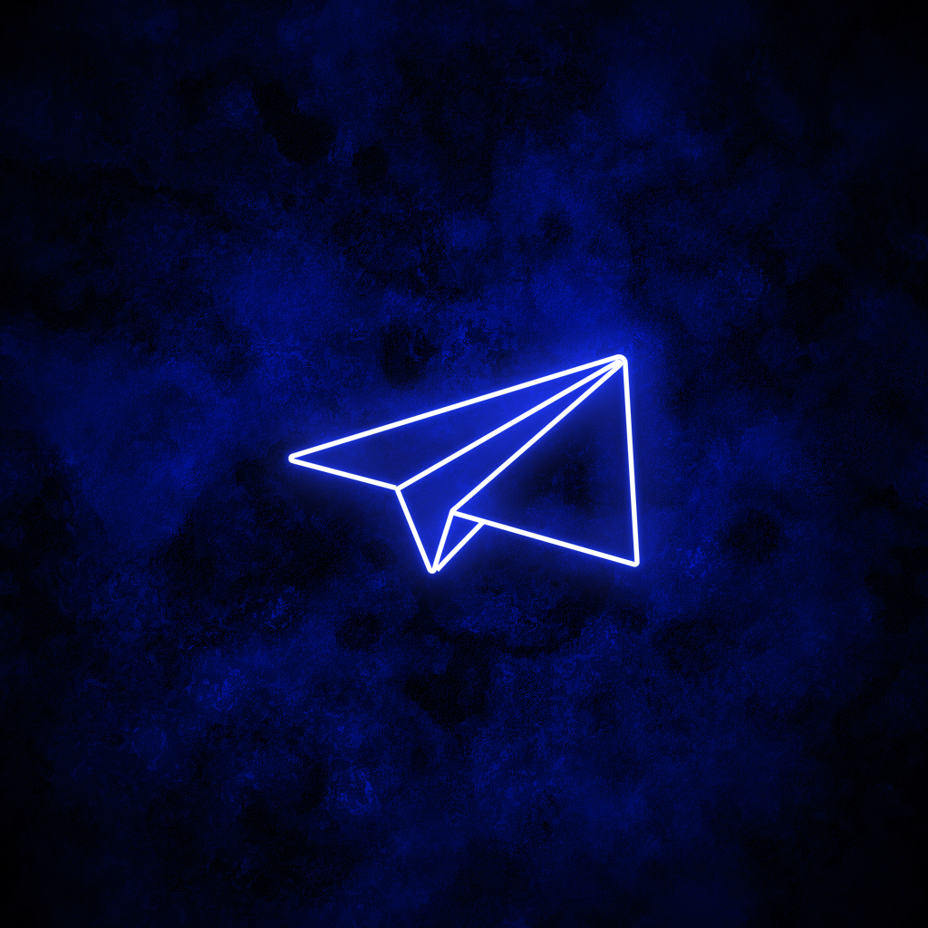 "Paper Airplane" Neon Sign