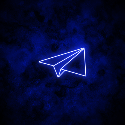 "Paper Airplane" Neon Sign
