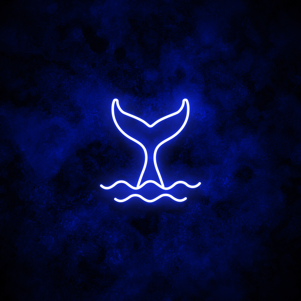 "Whale" Neon Sign