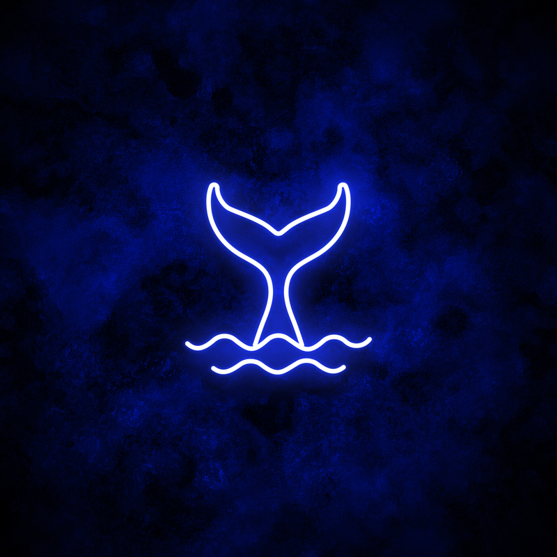 "Whale" Neon Sign