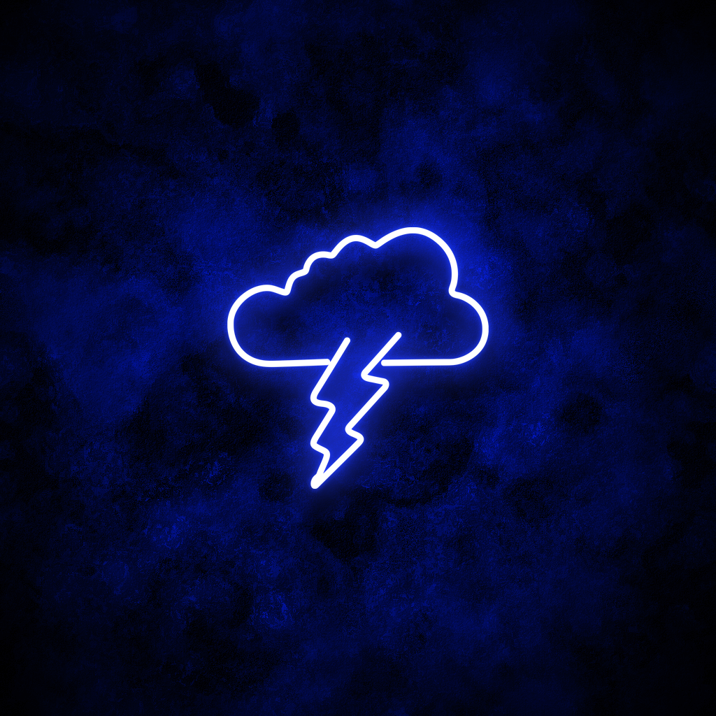 "Cloud Lightning" Neon Sign