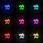 "Devil & Angel Hearts" Neon Sign