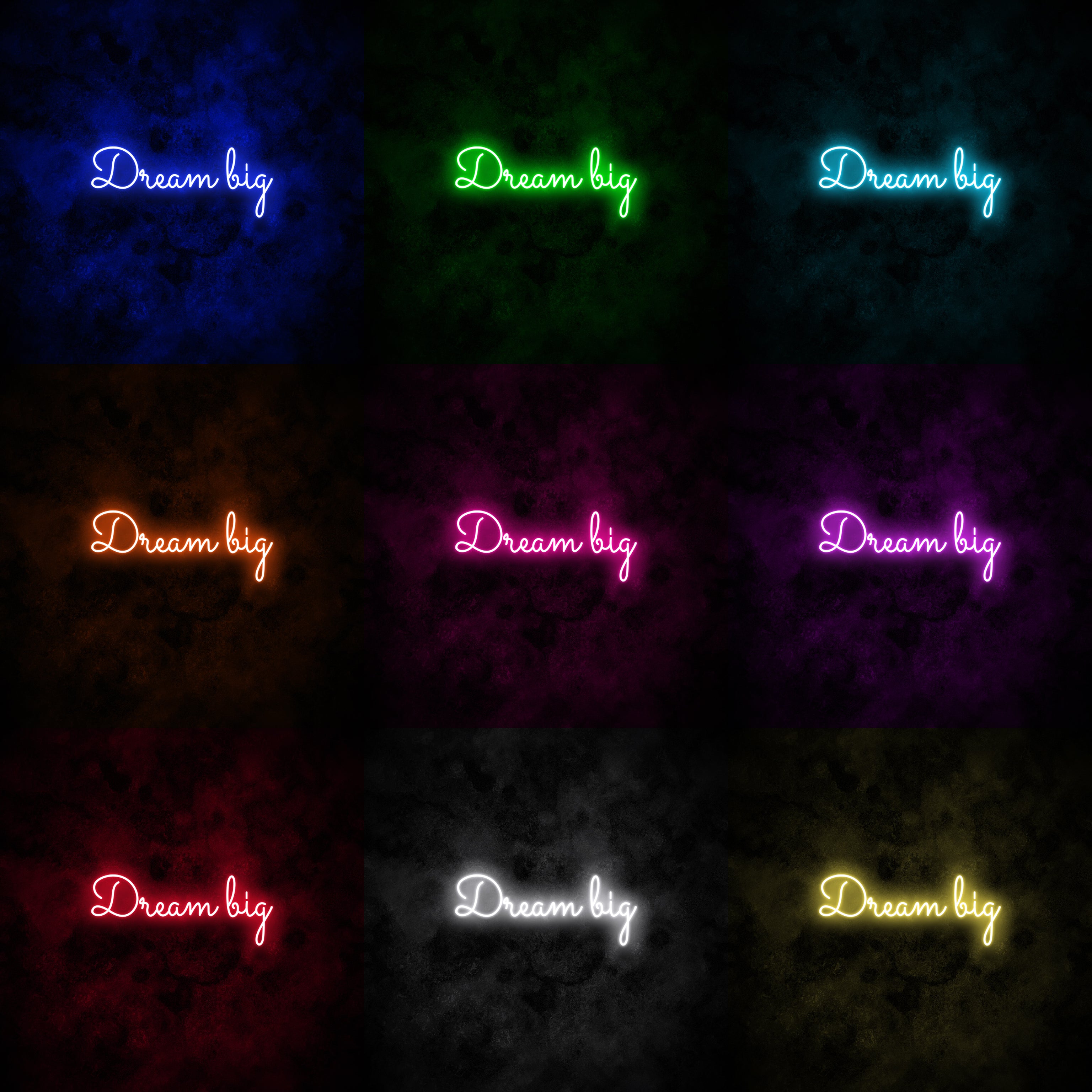 "Dream big" Neon Sign