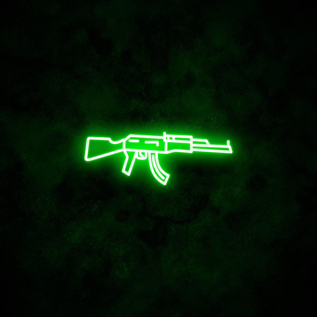 "AK47" Neon Sign