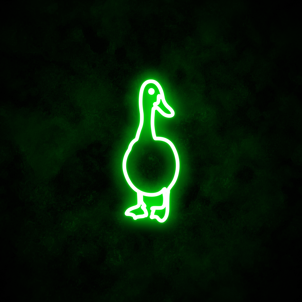 "Duck" Neon Sign