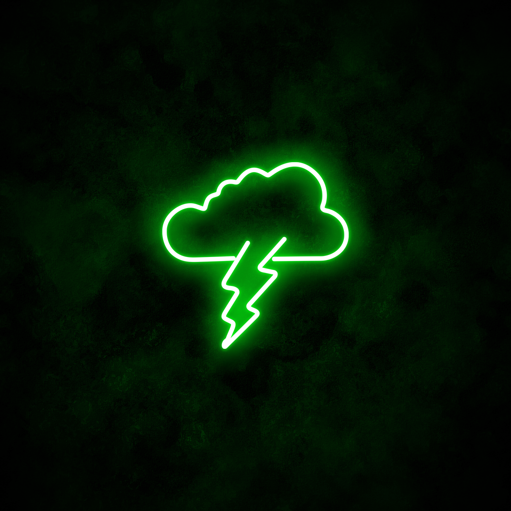 "Cloud Lightning" Neon Sign