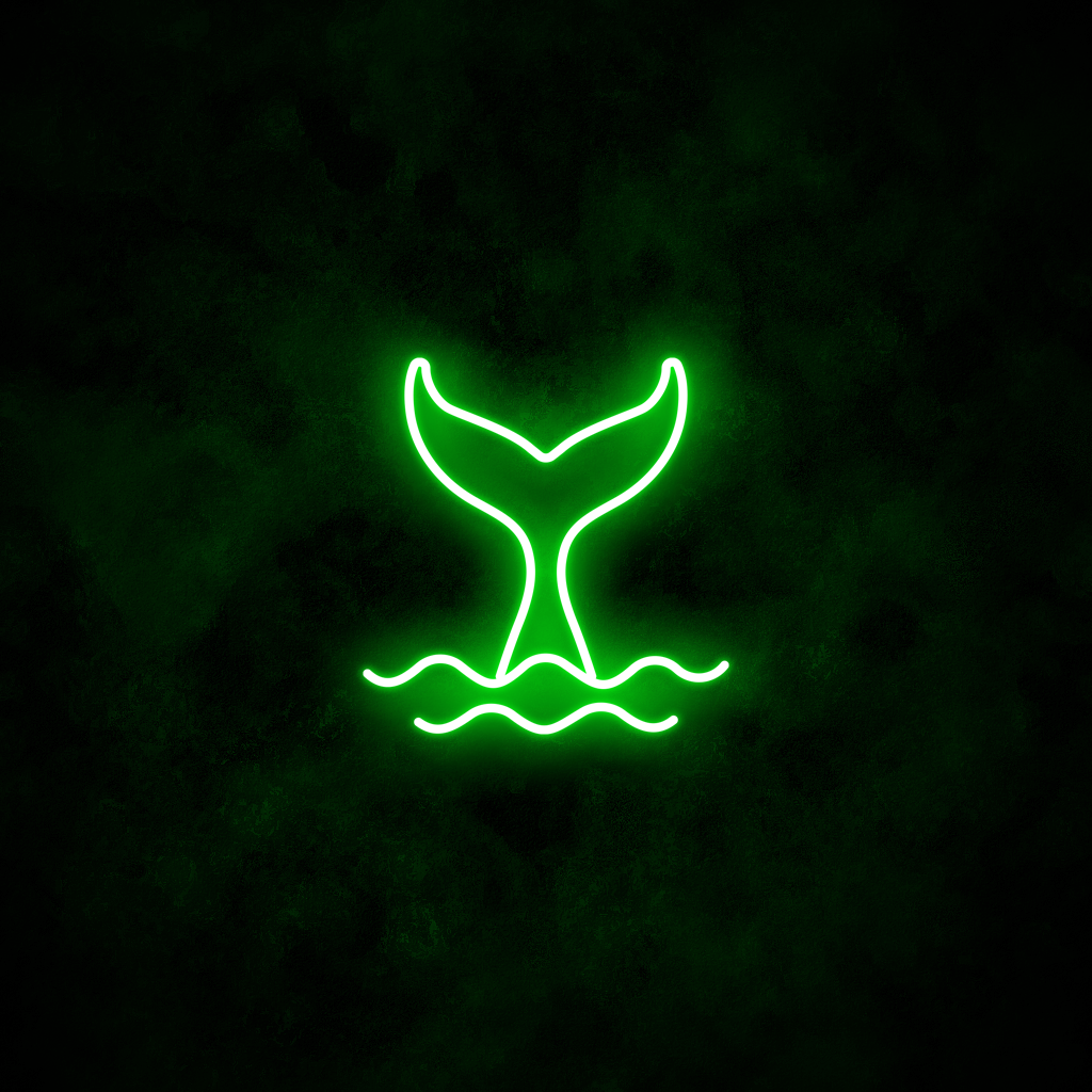"Whale" Neon Sign