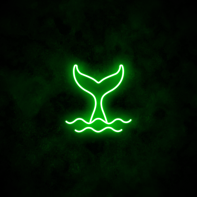 "Whale" Neon Sign
