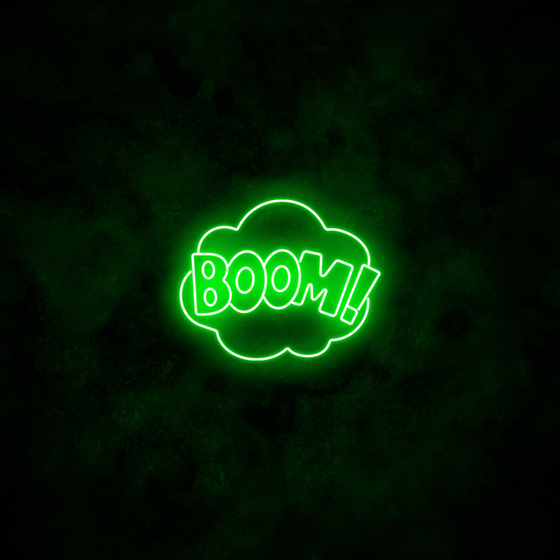 "Boom" Neon Sign