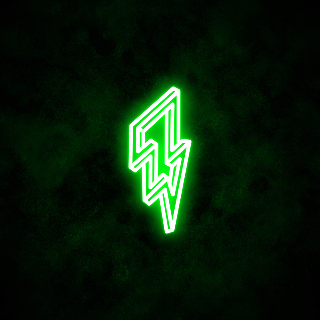 "Lightning" Neon Sign