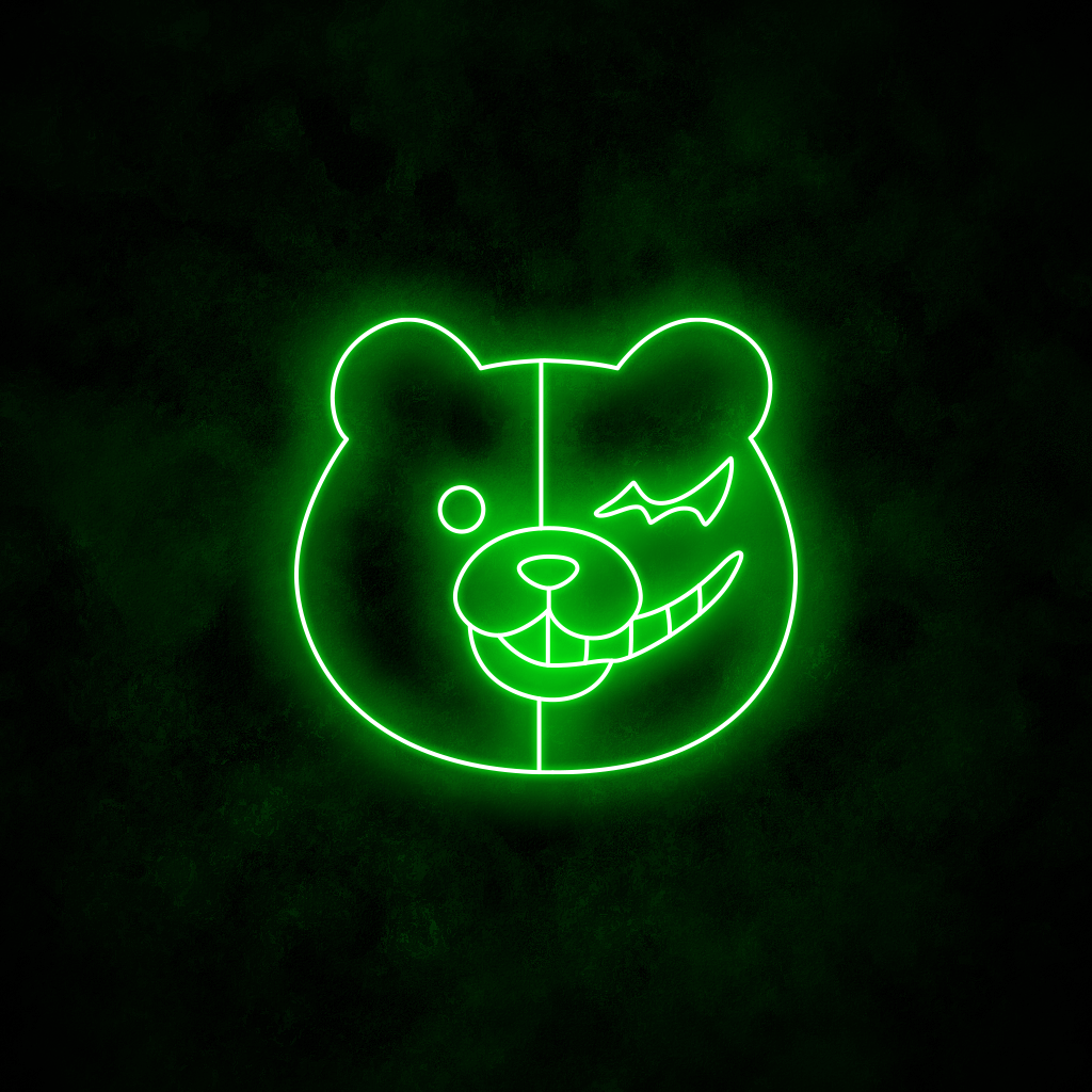 "Monokuma" Neon Sign