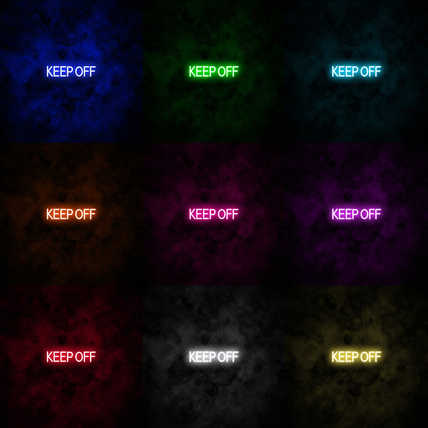 "KEEP OFF" Neon Sign