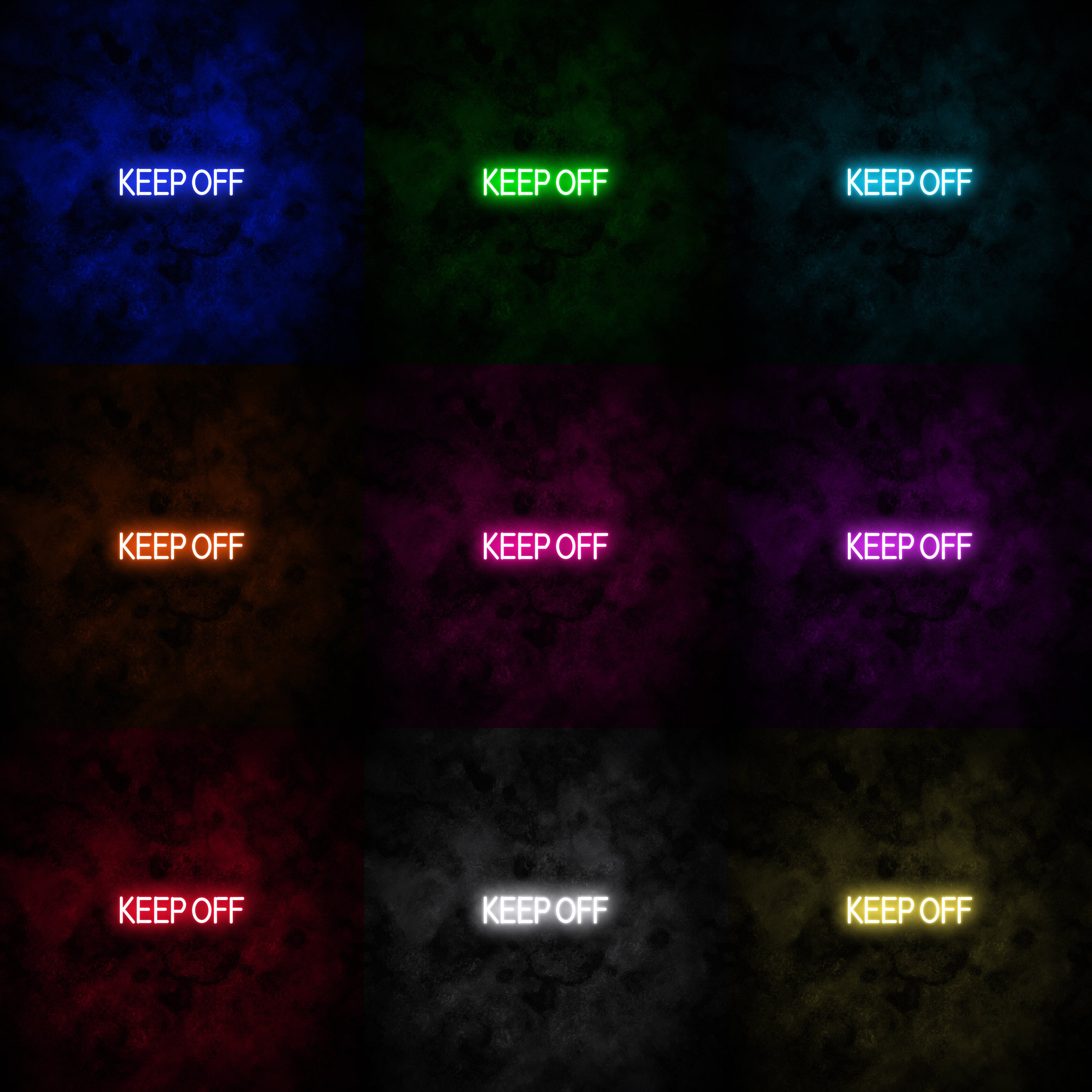 "KEEP OFF" Neon Sign