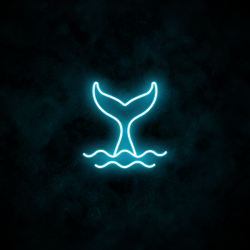 "Whale" Neon Sign