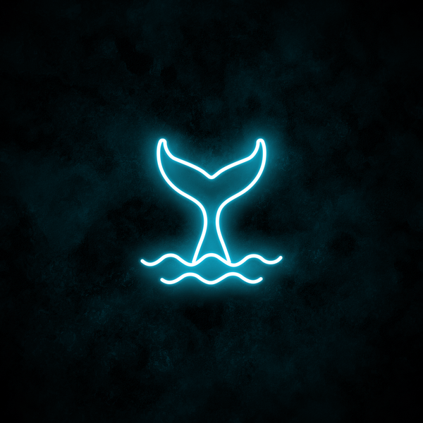 "Whale" Neon Sign