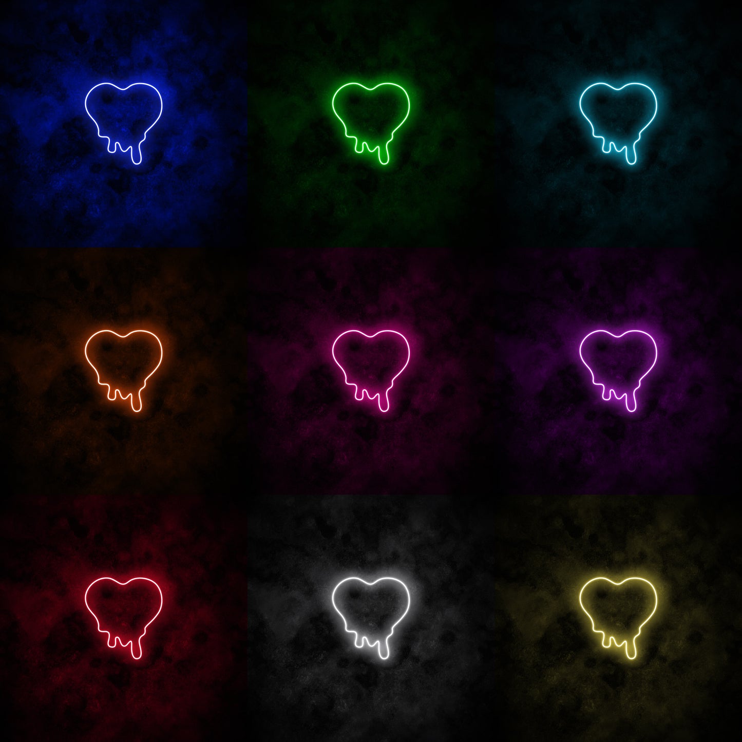 "Melting Heart" Neon Sign