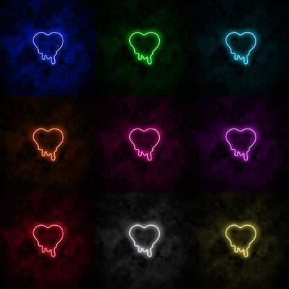 "Melting Heart" Neon Sign