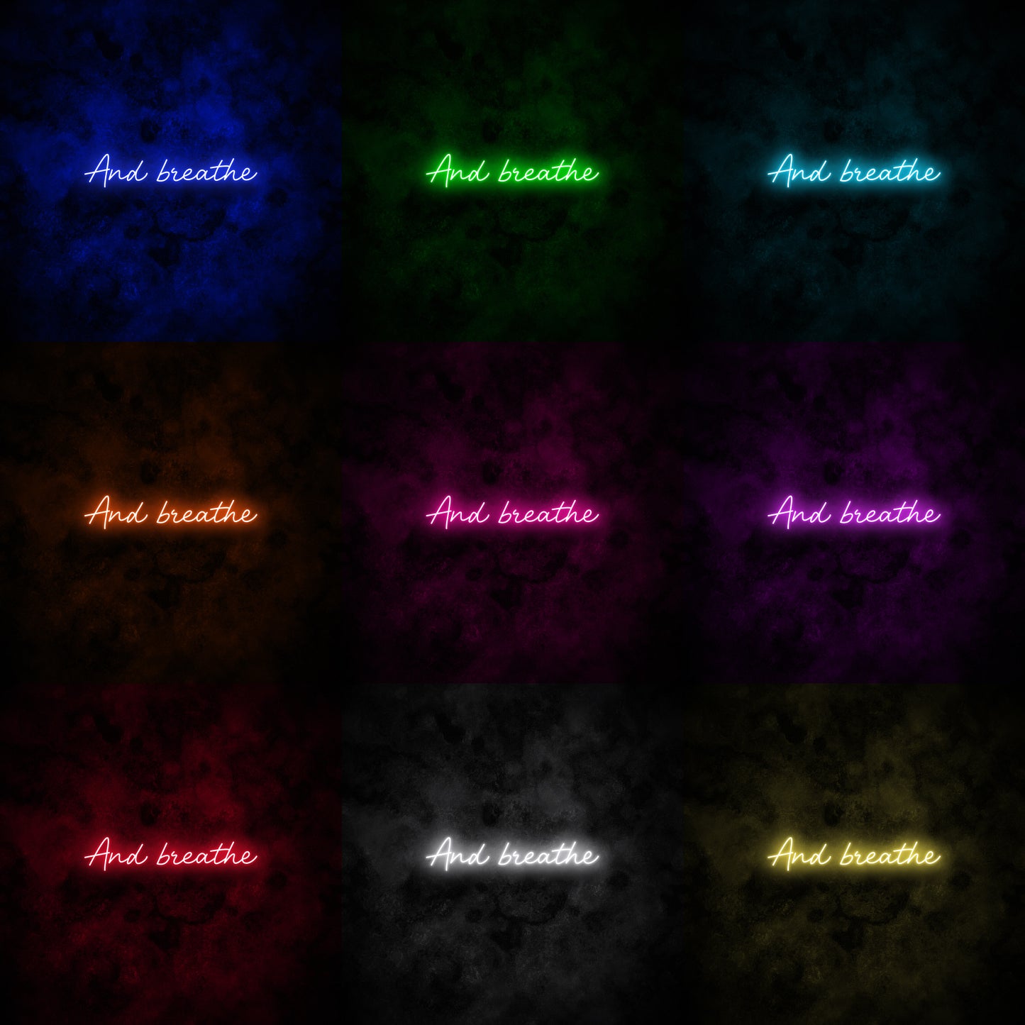 "And breathe" Neon Sign