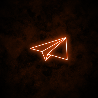 "Paper Airplane" Neon Sign