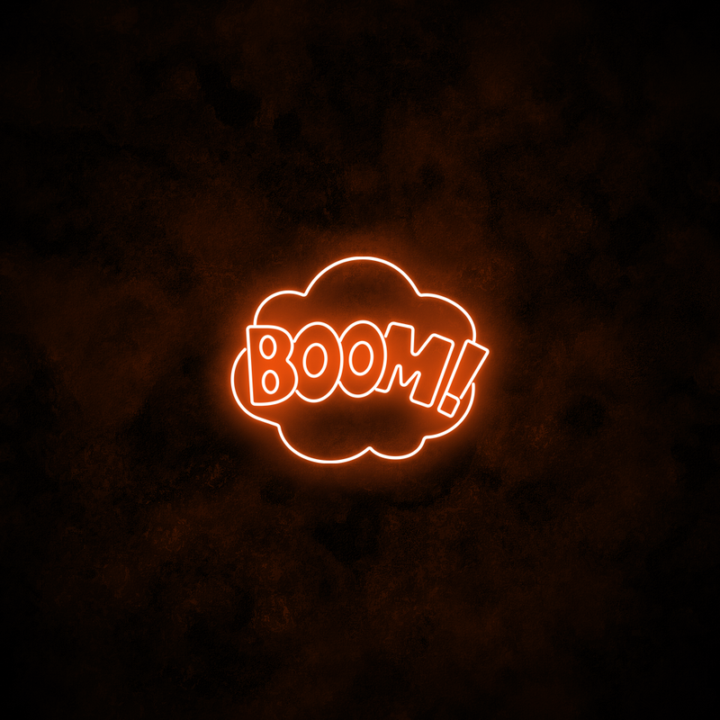 "Boom" Neon Sign