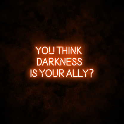 "YOU THINK DARKNESS IS YOUR ALLY" Neon Sign