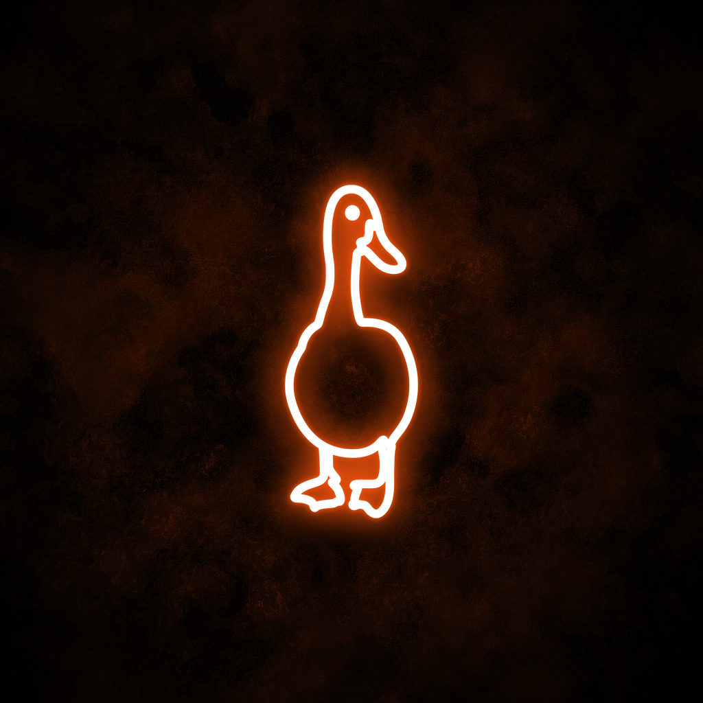 "Duck" Neon Sign