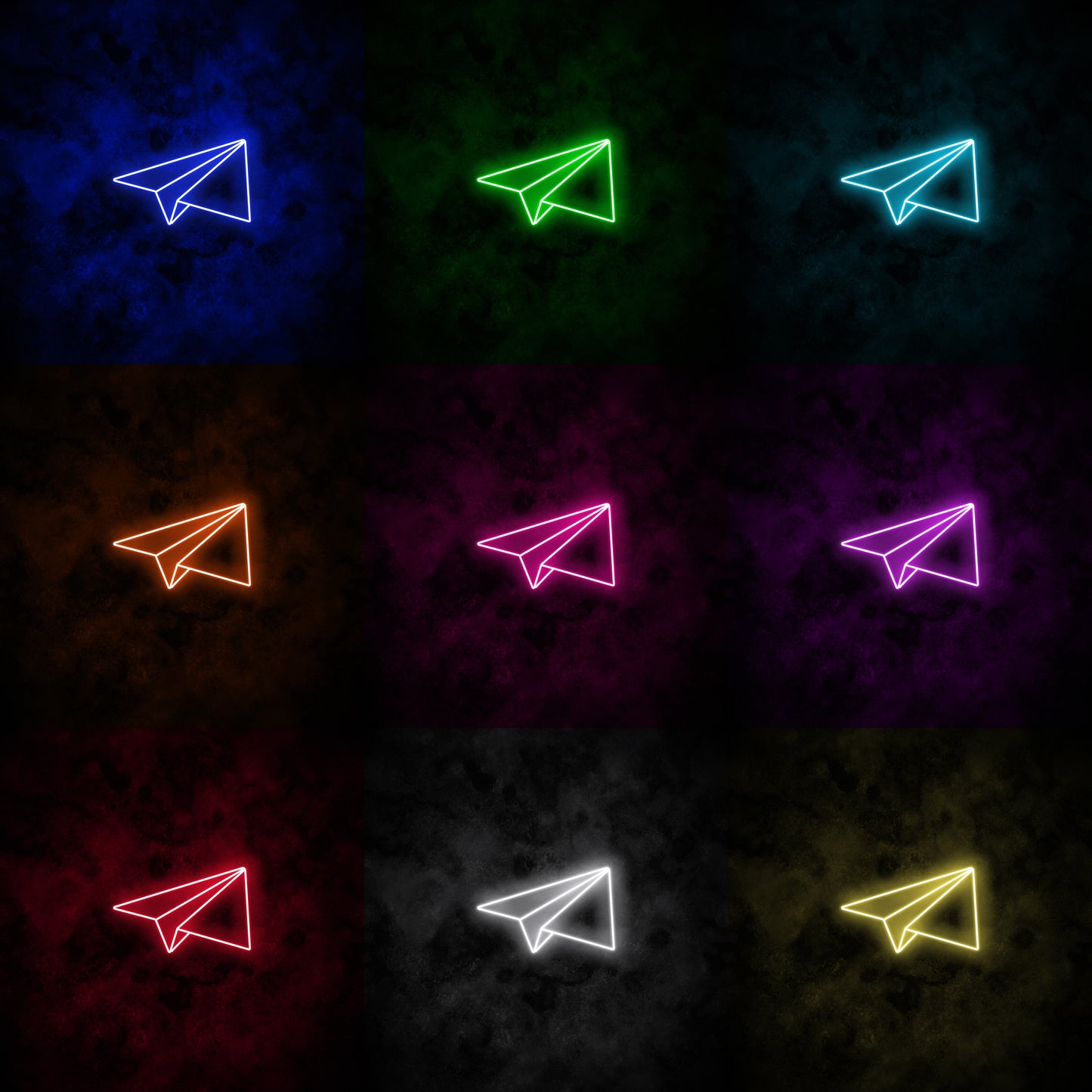 "Paper Airplane" Neon Sign