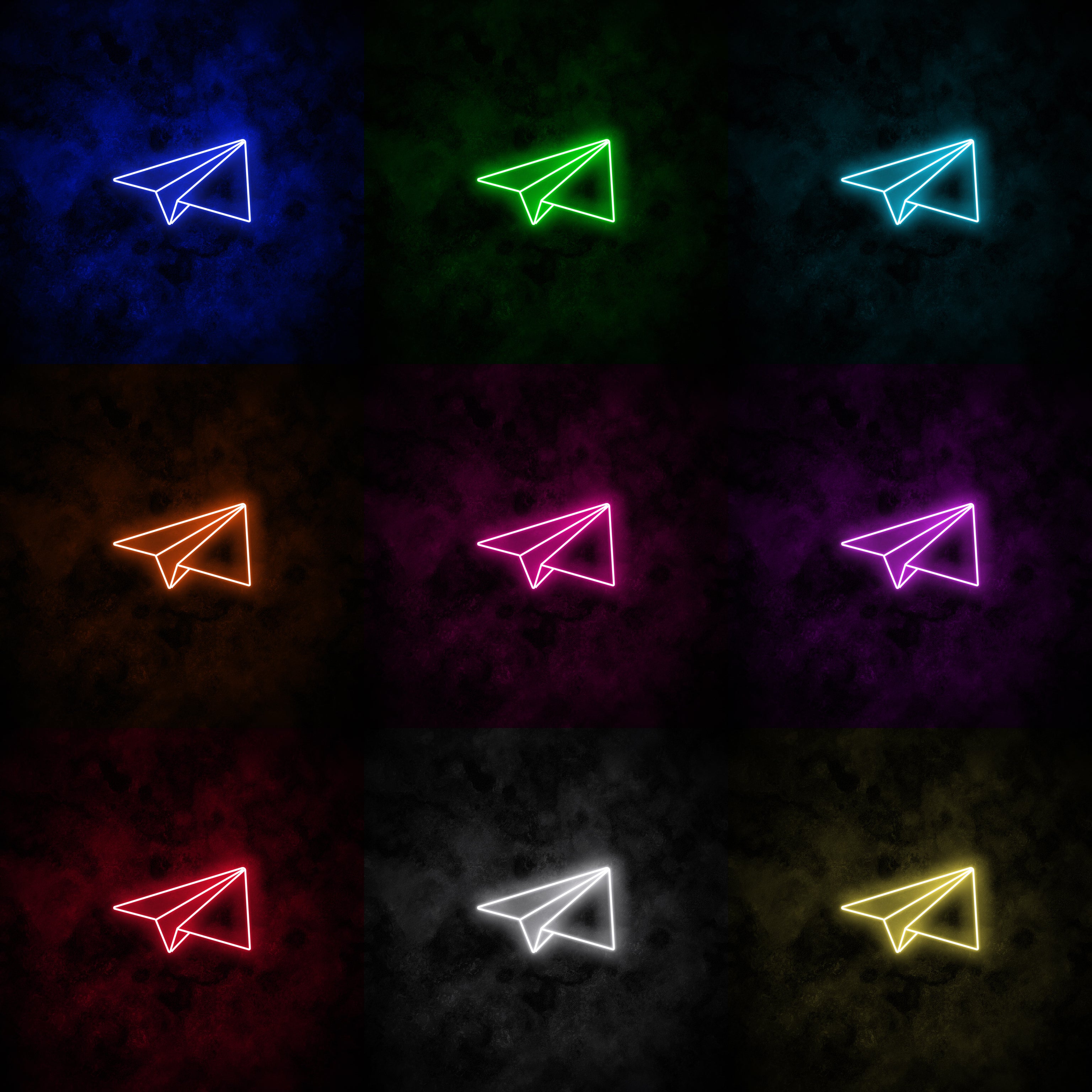 "Paper Airplane" Neon Sign