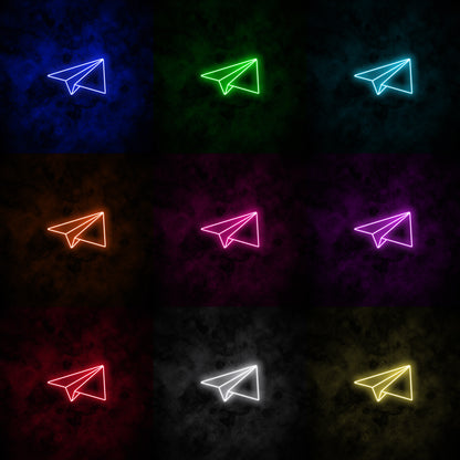 "Paper Airplane" Neon Sign