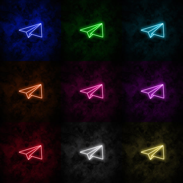 "Paper Airplane" Neon Sign