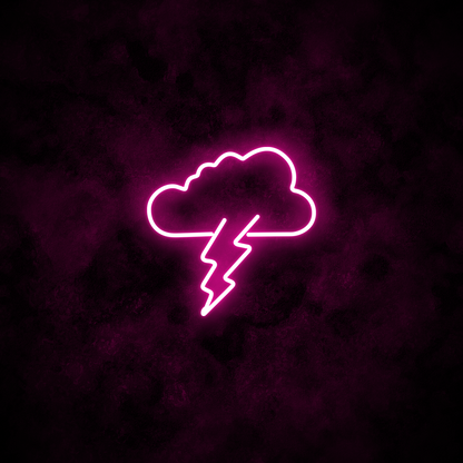 "Cloud Lightning" Neon Sign