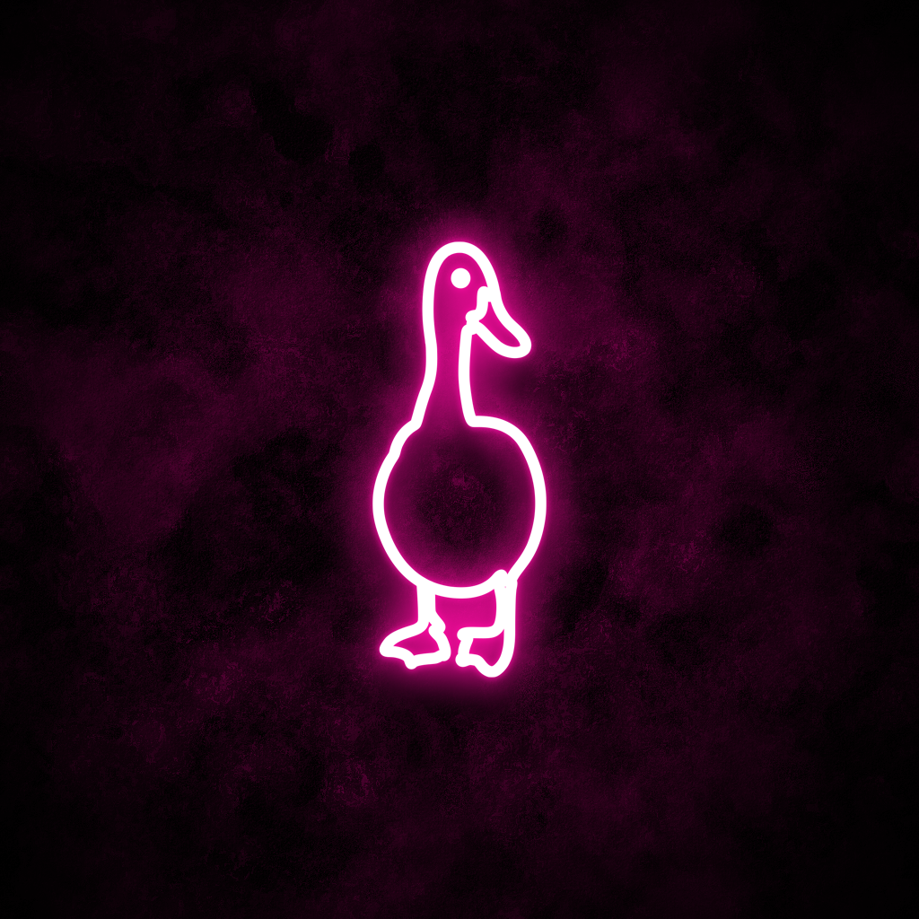 "Duck" Neon Sign