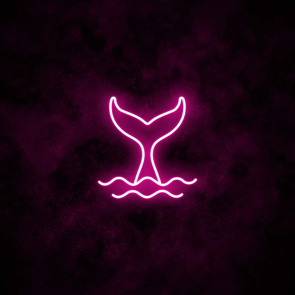 "Whale" Neon Sign