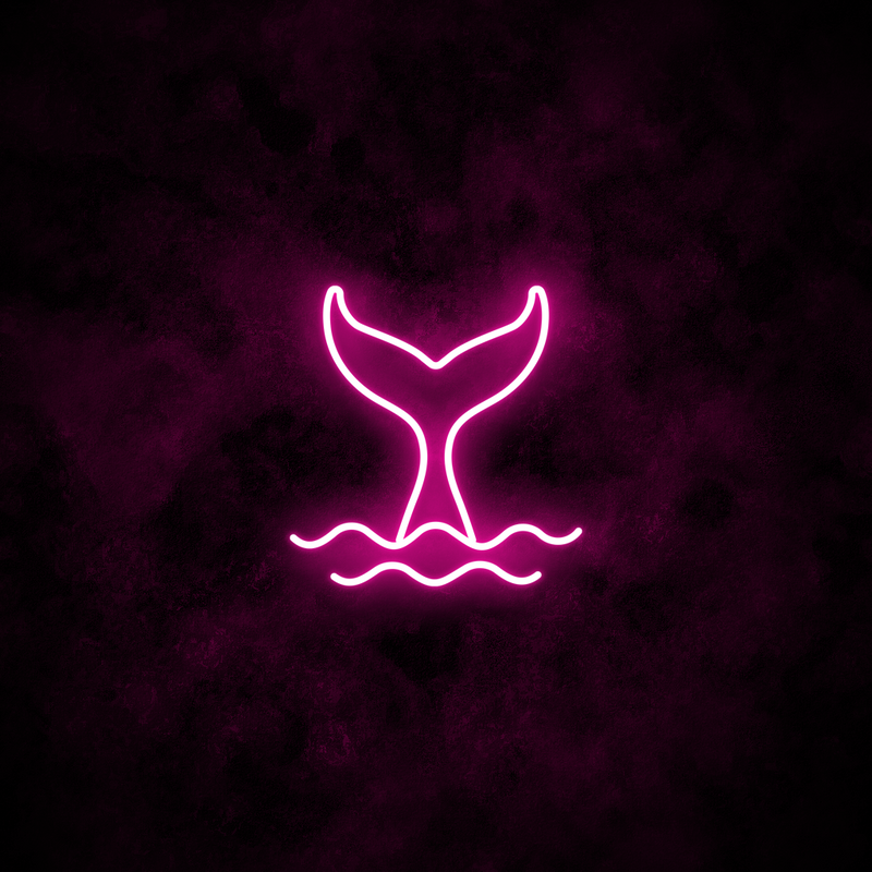 "Whale" Neon Sign