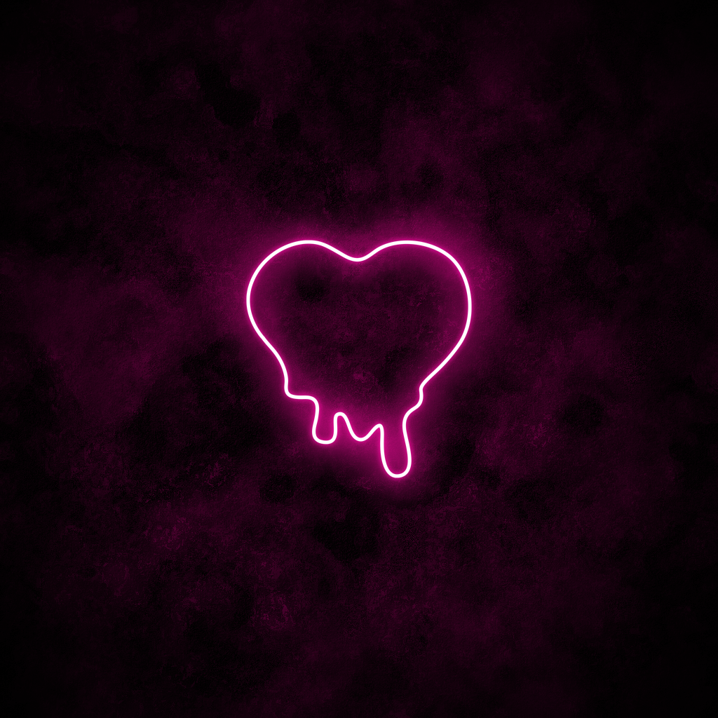 "Melting Heart" Neon Sign