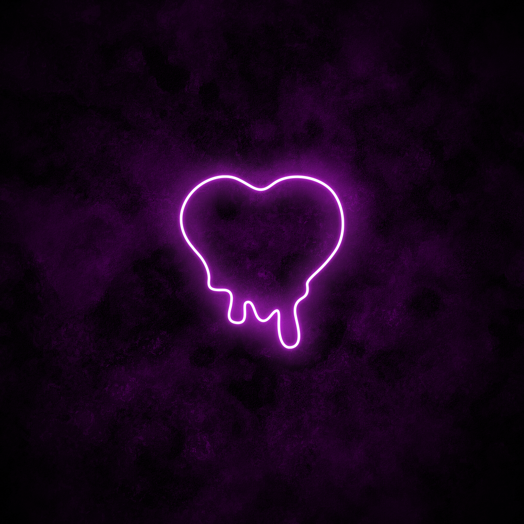"Melting Heart" Neon Sign
