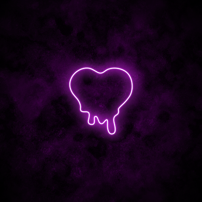 "Melting Heart" Neon Sign