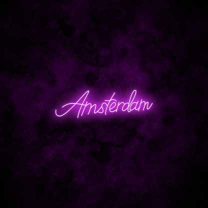 "Amsterdam" Neon Sign