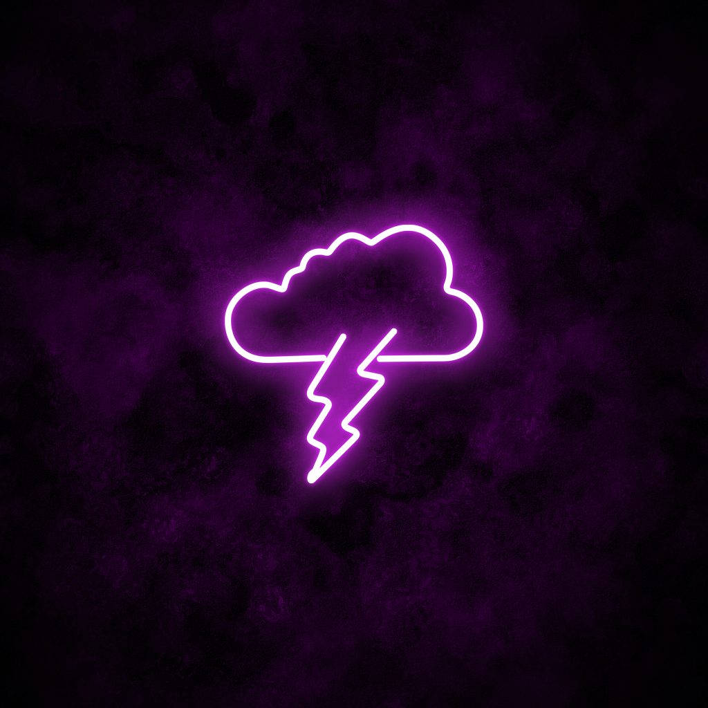 "Cloud Lightning" Neon Sign