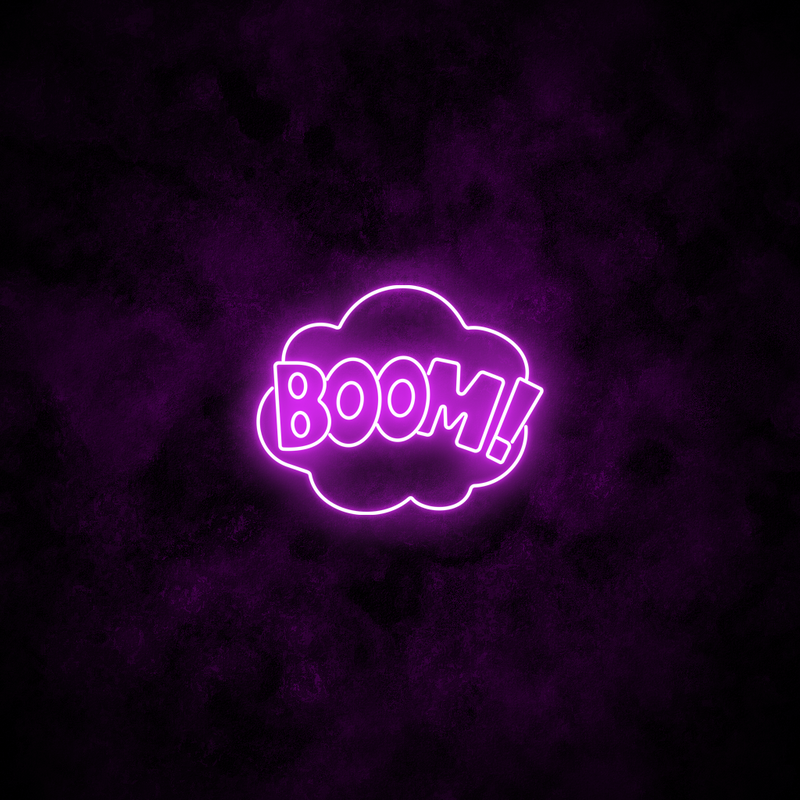 "Boom" Neon Sign