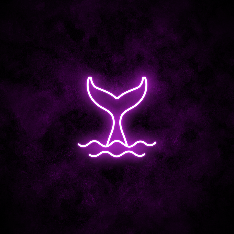 "Whale" Neon Sign