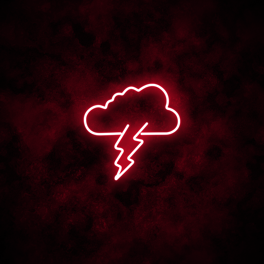 "Cloud Lightning" Neon Sign