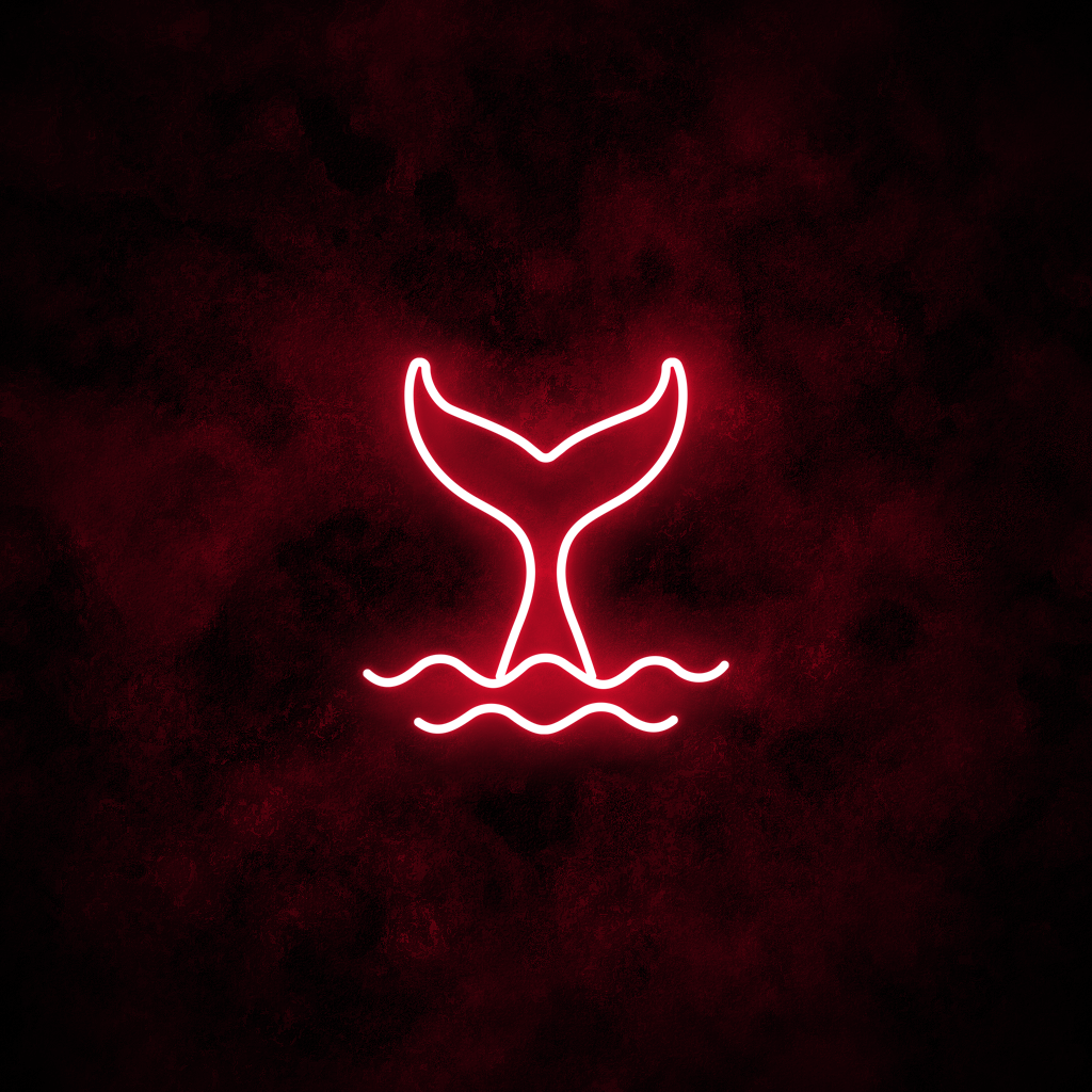 "Whale" Neon Sign