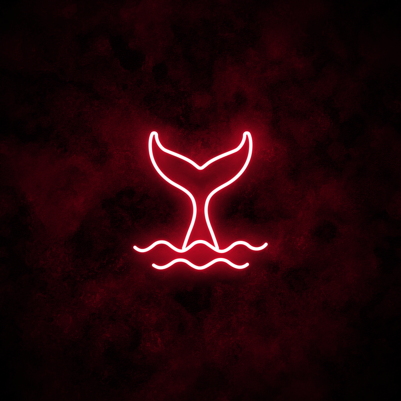 "Whale" Neon Sign