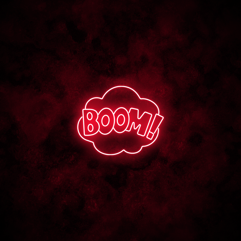 "Boom" Neon Sign