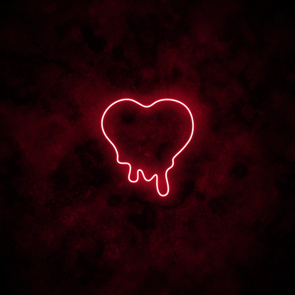 "Melting Heart" Neon Sign